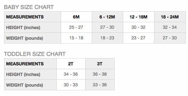 Sizing Charts - SOLTRINO