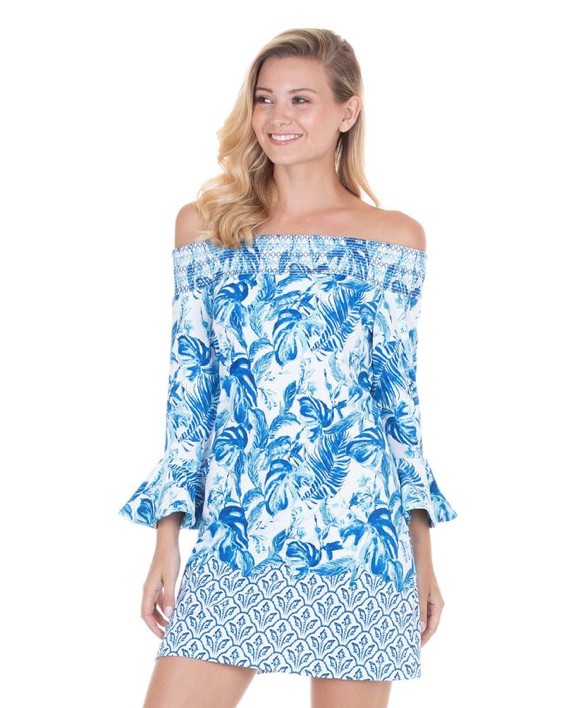 Cabana Life – Palm Desert off the Shoulder Beach Dress - SOLTRINO