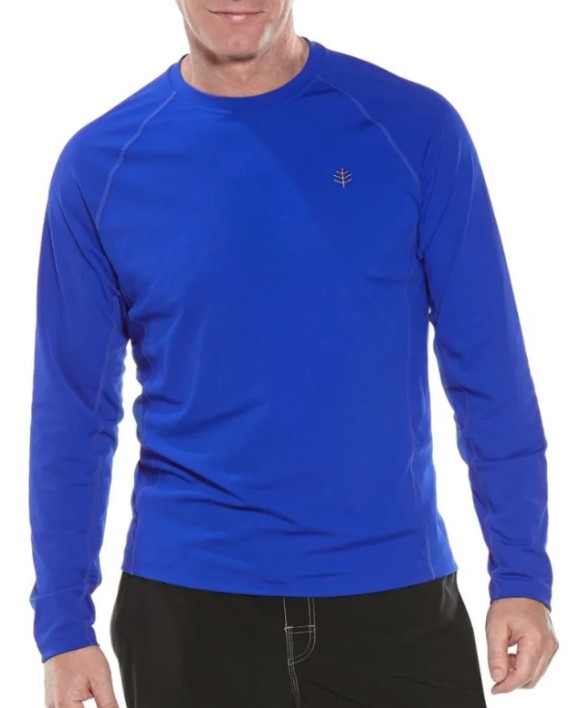 Hightide Long Sleeve Swim Shirt in Cobalt - SOLTRINO